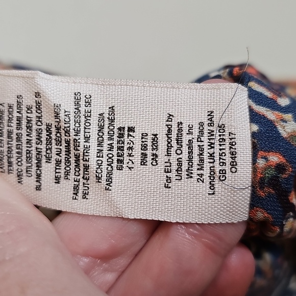 Free People Darcy Tapestry Print Multicolor‎ V-Neck Sleeveless Blouse XS - Picture 6 of 9